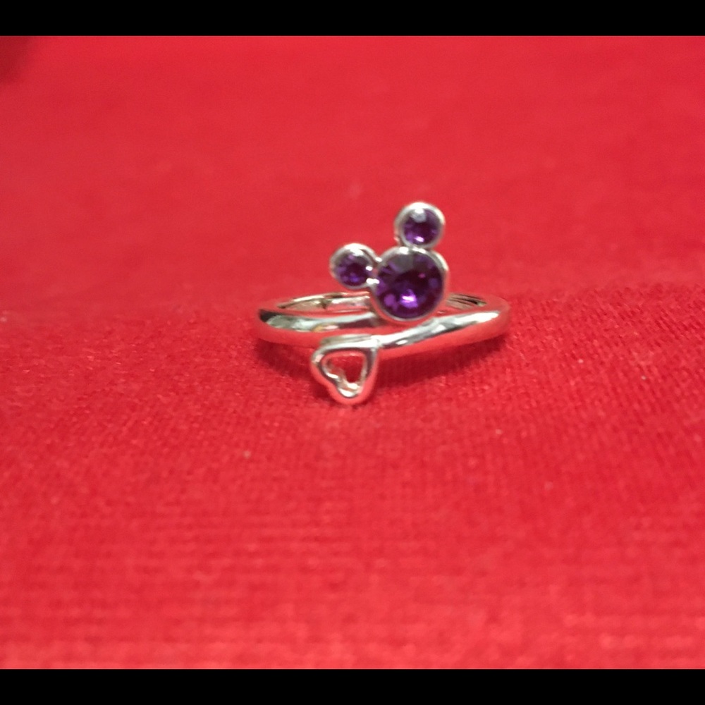 Silver Mouse ears ring